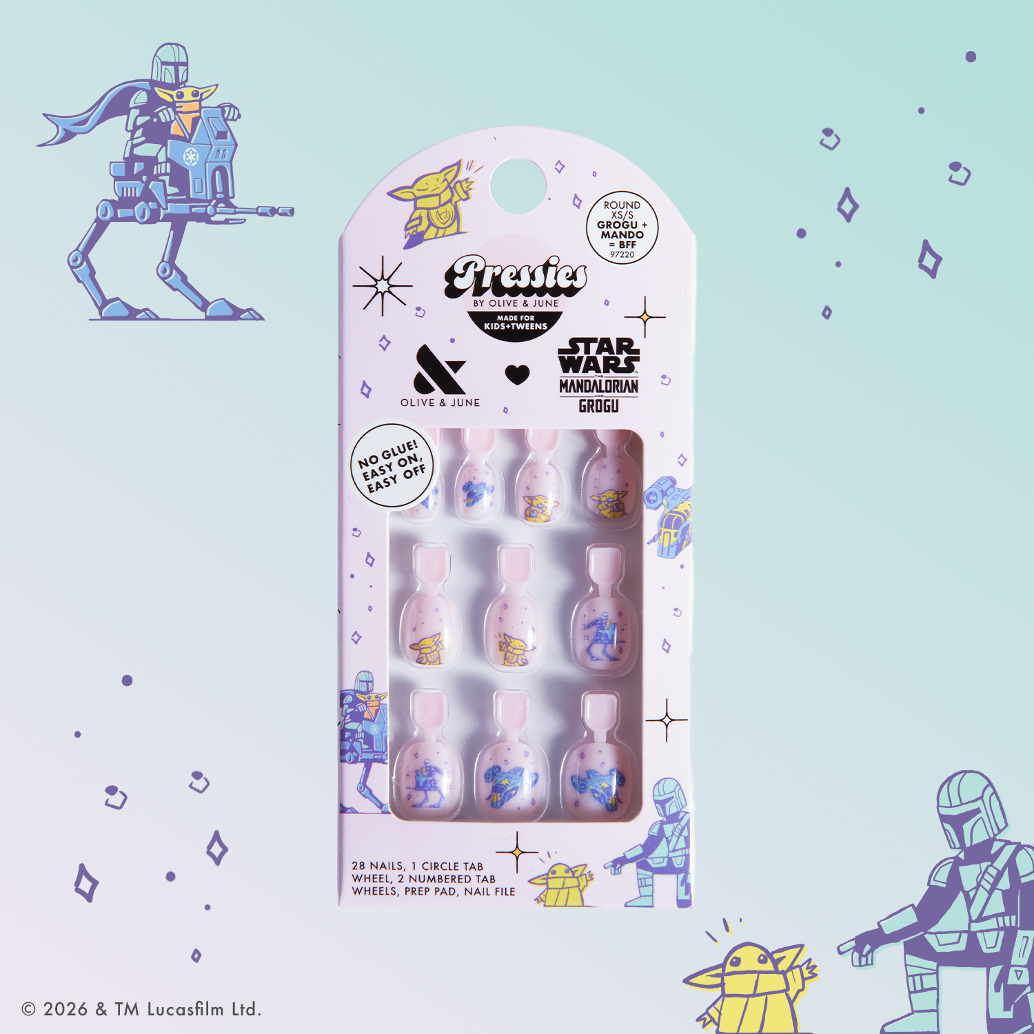 Grogu + Mando = BFF - Pressies | Extra Short Short | Round