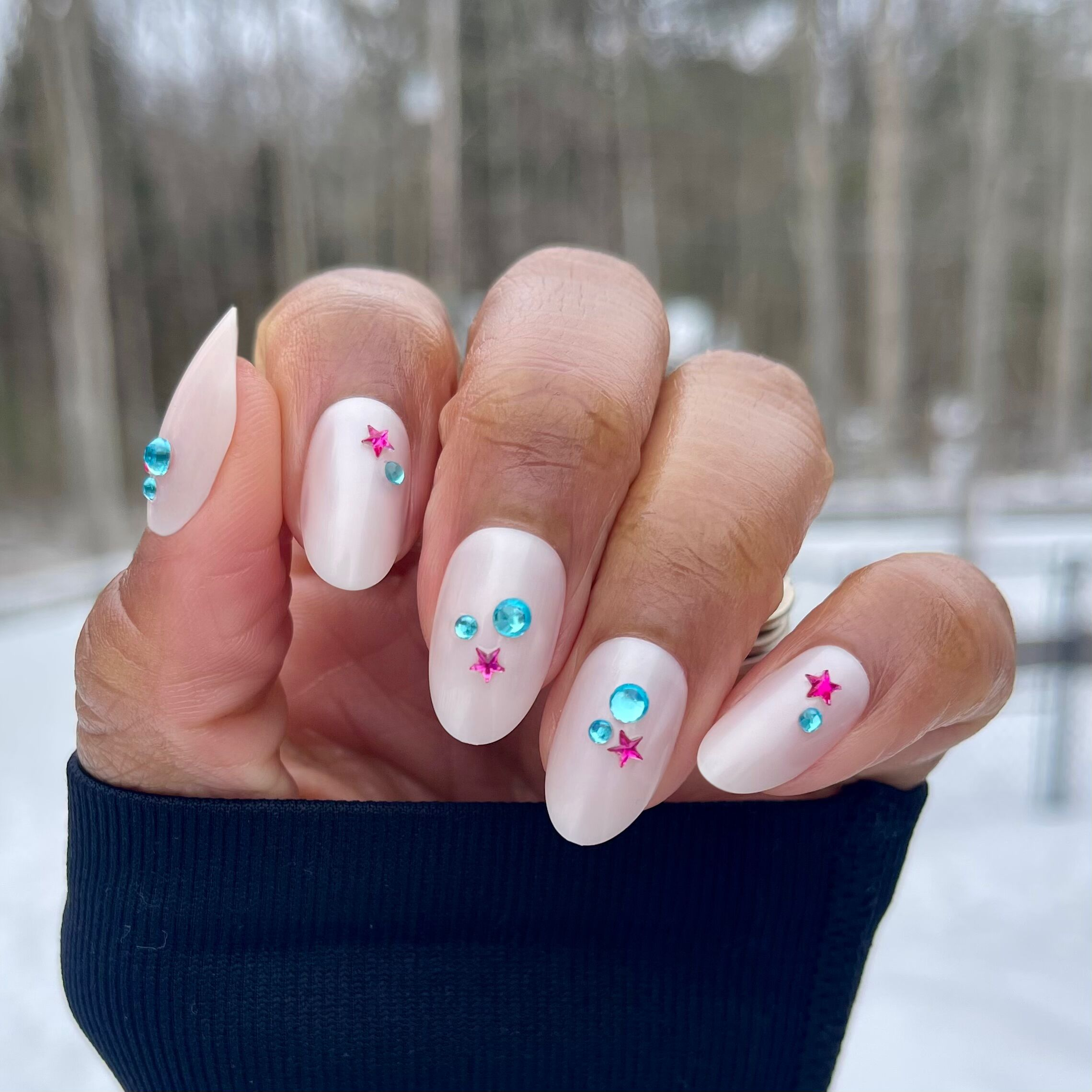 Iridescent Gem Party - Press On | Medium | Oval - Image 6