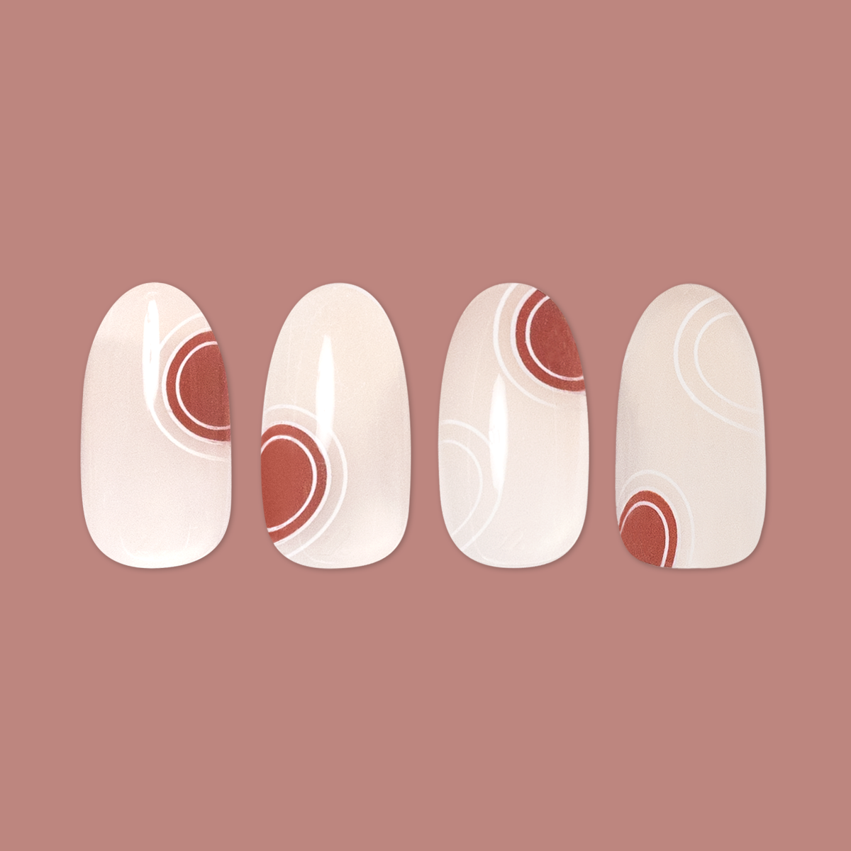 Layered Circles - Press-On | Medium | Oval - Image 2