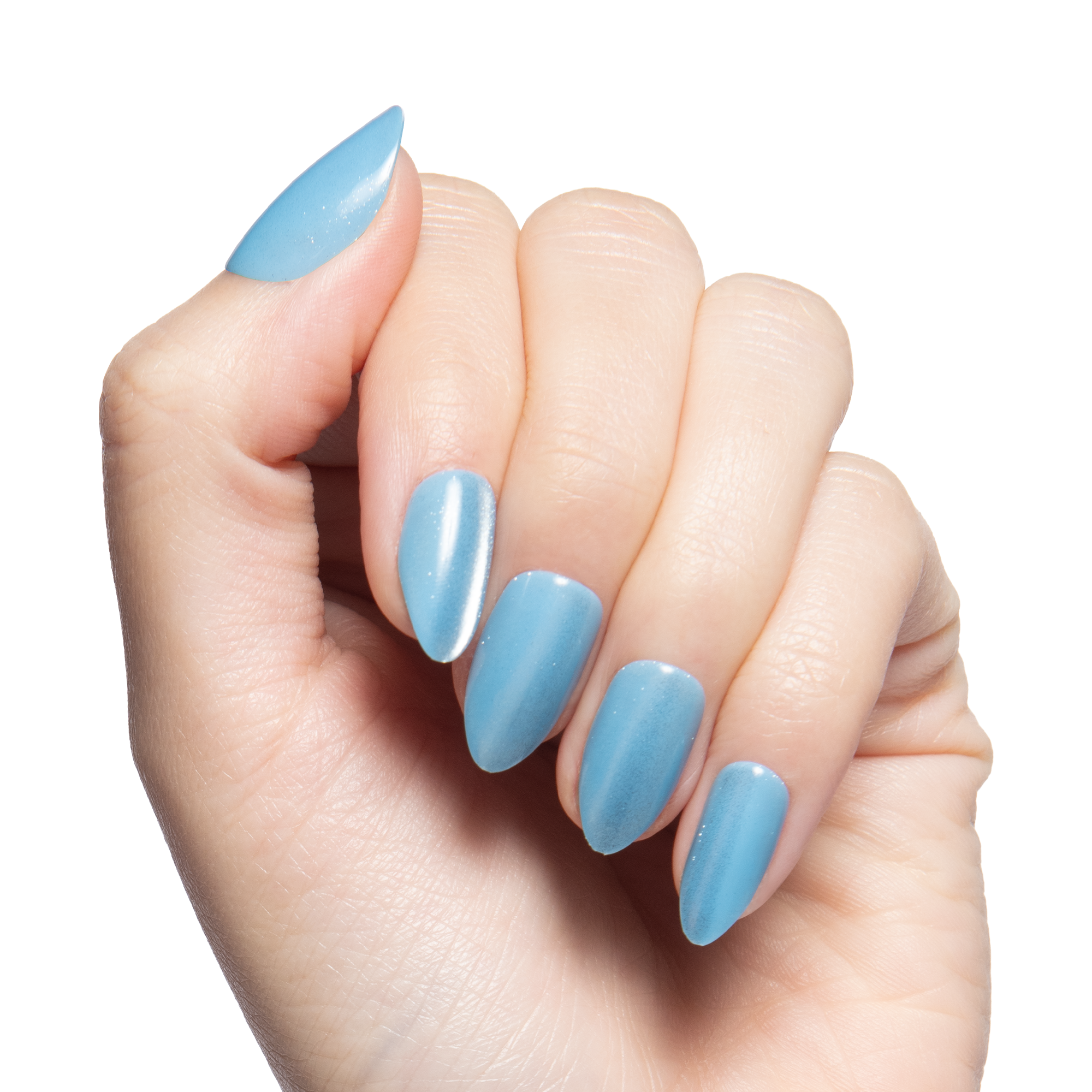 Canal Blue Velvet - Press On | Medium | Almond - Image 3