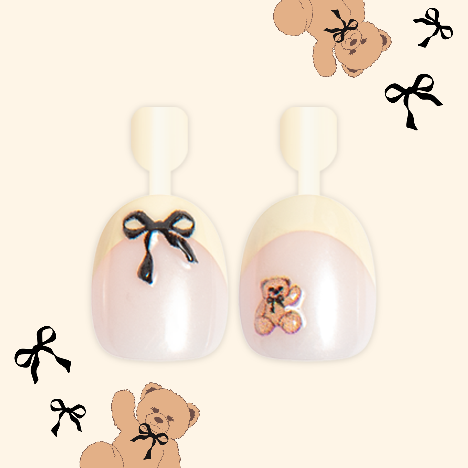 Bears and Bows - Pressies | Extra Short Short | Round - Image 2