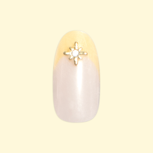 Starburst Gem Glazed Butter French - Press On | Medium | Oval
