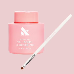 Polish Remover Pot + Clean Up Brush