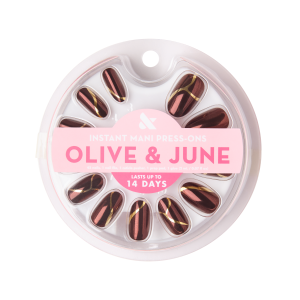 Gold Drizzle - Press-On | Medium | Oval